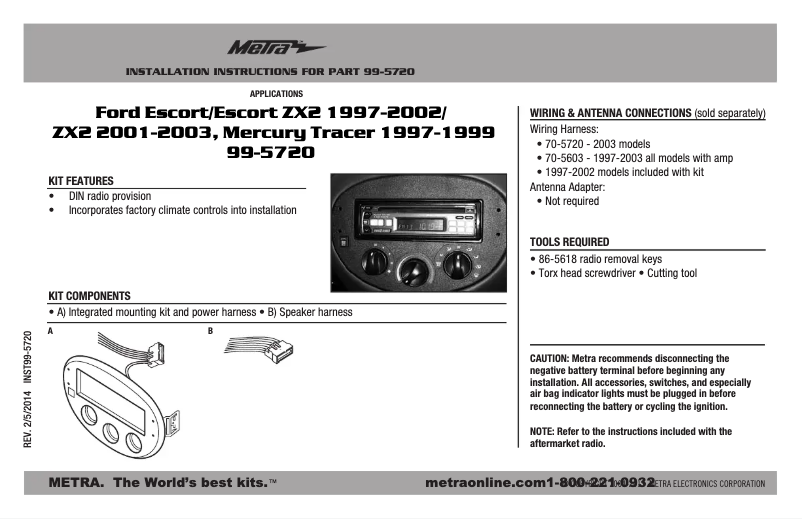 Page 1 de la notice Manuel utilisateur AXESS 99-5720