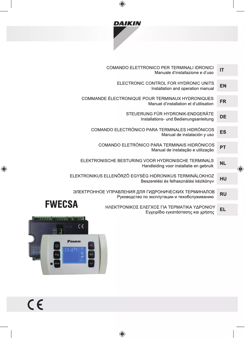 Page 1 de la notice Manuel utilisateur Daikin FWD04AAFN6V3
