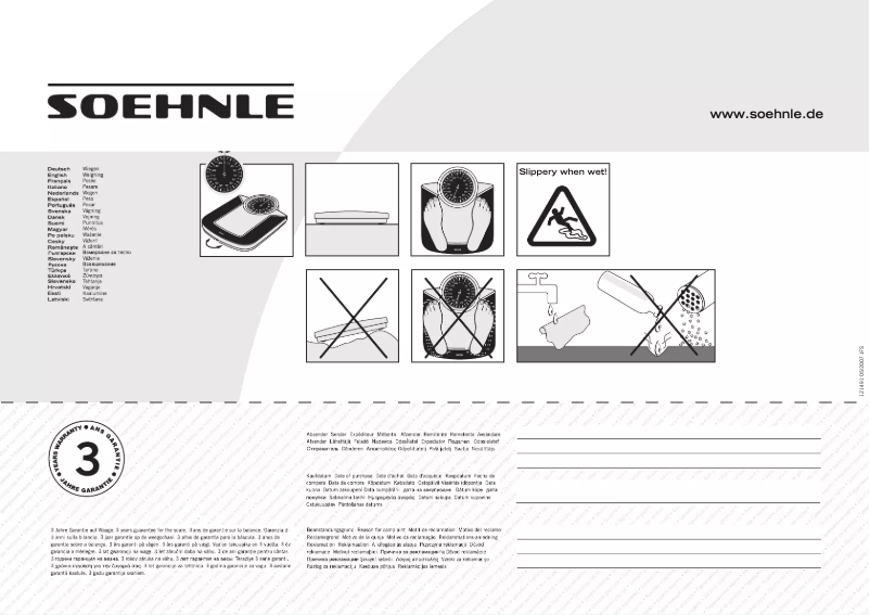 Page 1 de la notice Manuel utilisateur Soehnle Classic XL 61317 2