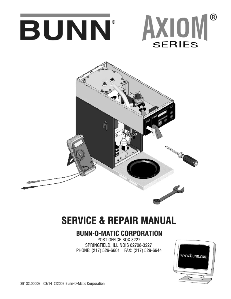 Image de la première page du manuel de l'appareil Axiom Series