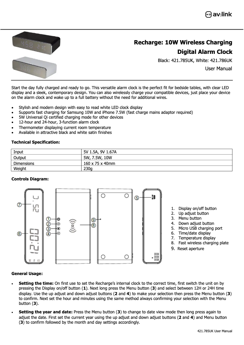 Image de la première page du manuel de l'appareil 421.785UK