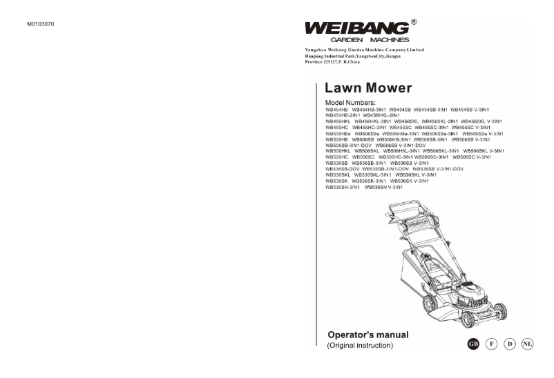 Page n°1 - Manuel utilisateur Weibang WB456HKL-2in1
