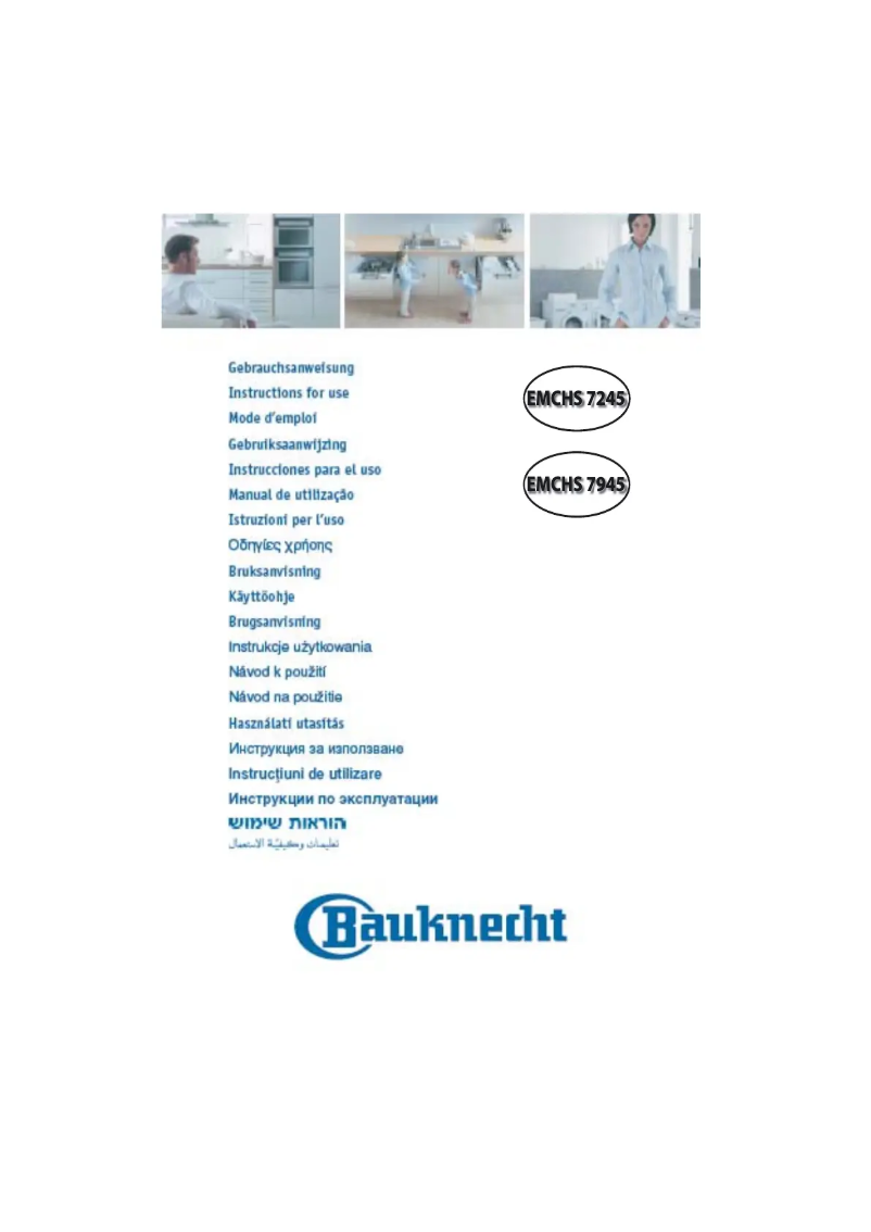 Page 1 de la notice Manuel utilisateur Bauknecht EMCHS 7245 IN