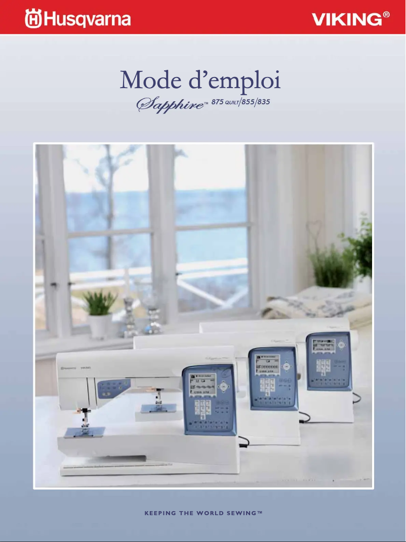 Image de la première page du manuel de l'appareil Sapphire 875 Quilt