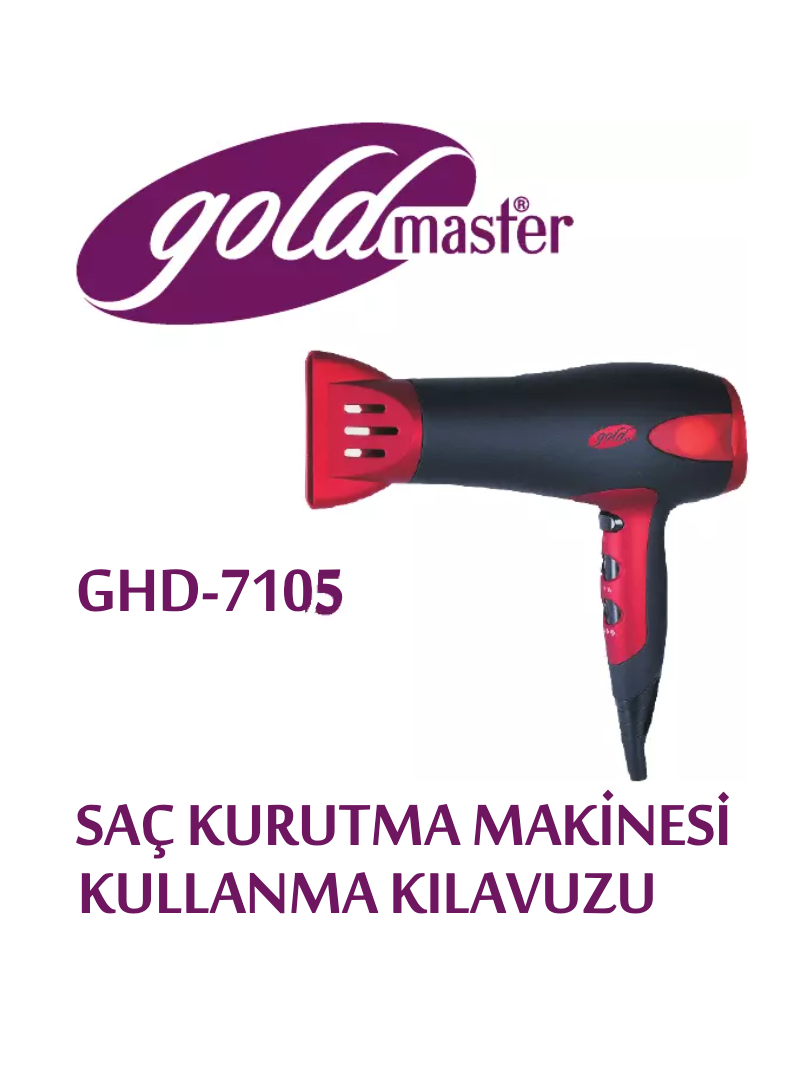 Page 1 de la notice Manuel utilisateur GoldMaster GHD-7105 Mona