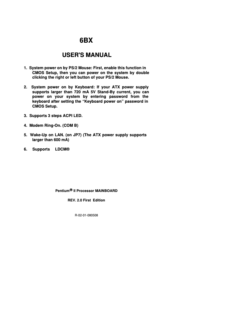 Page n°1 - Manuel utilisateur Gigabyte GA-686BX