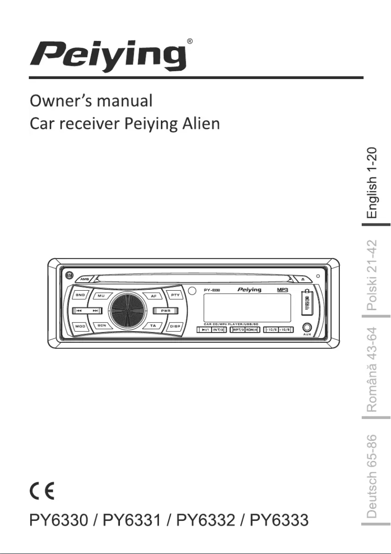 Image de la première page du manuel de l'appareil PY-6333
