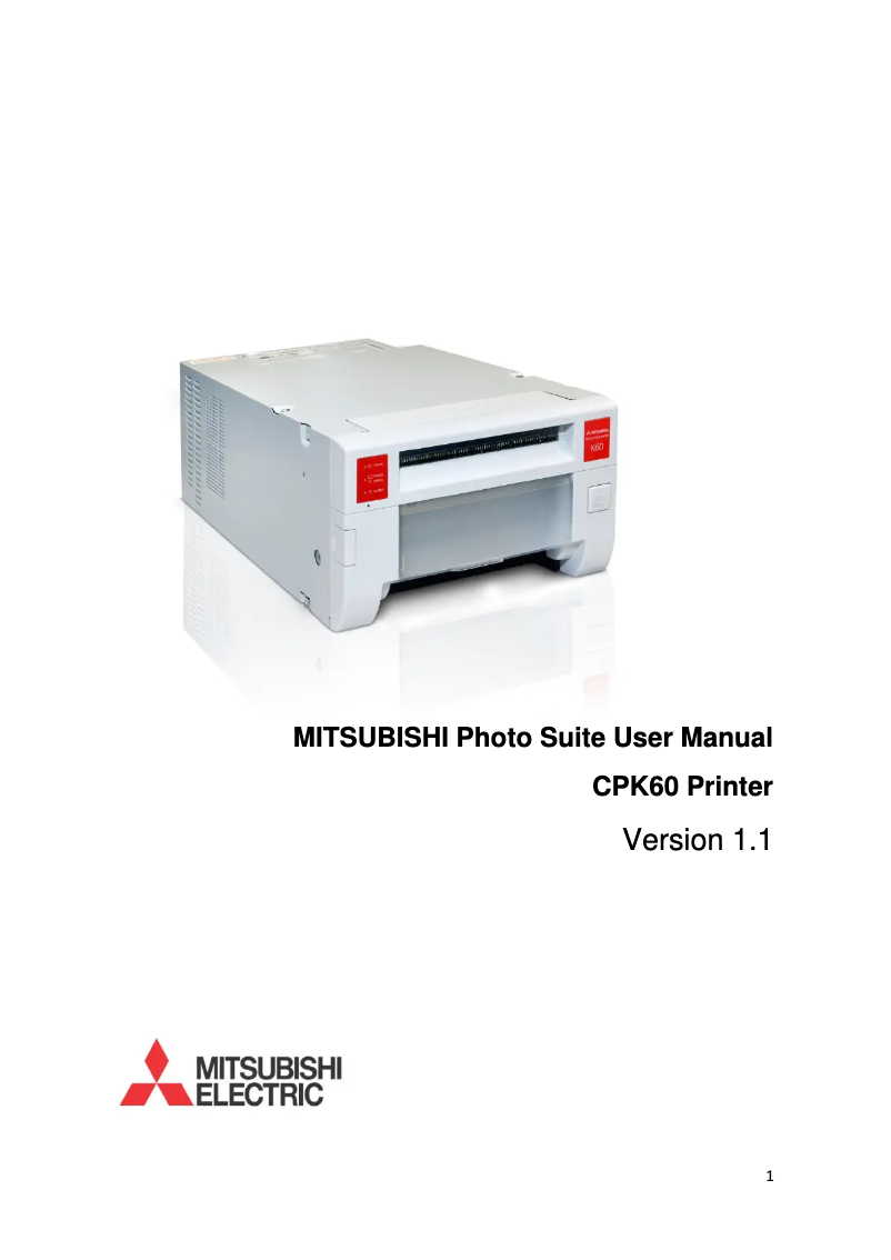 Page 1 de la notice Manuel utilisateur Mitsubishi CPK60