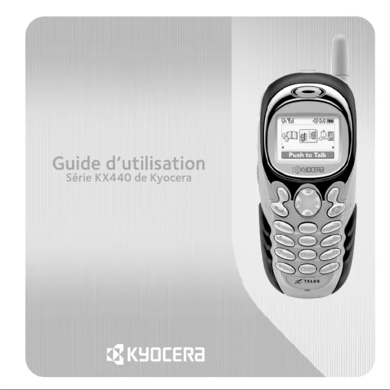 Image de la première page du manuel de l'appareil KX440