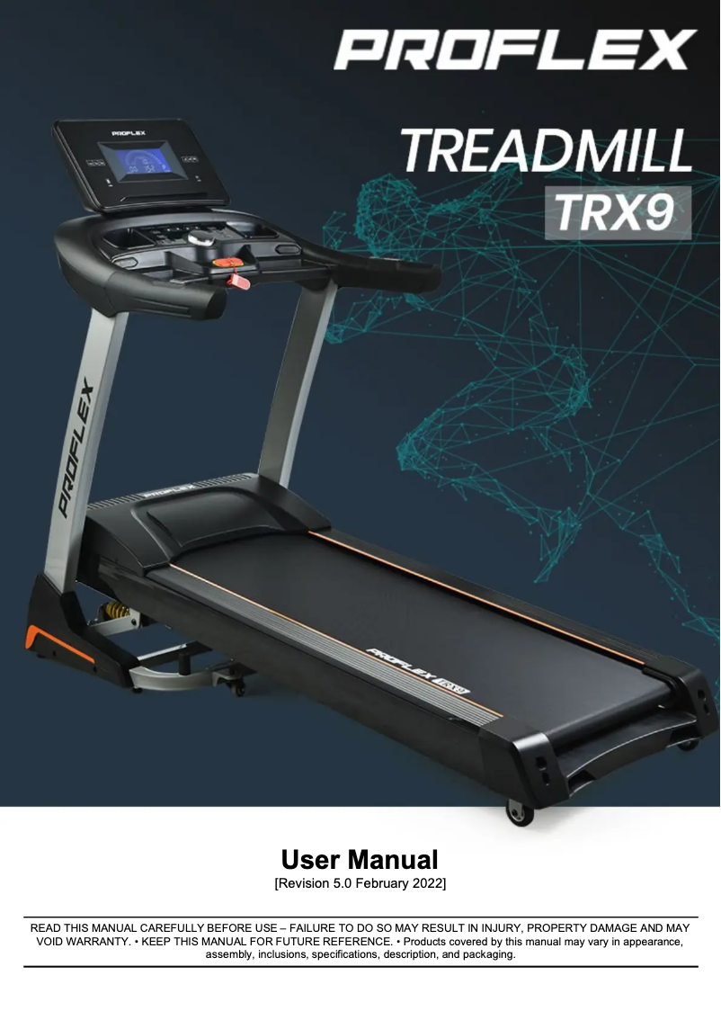 Image de la première page du manuel de l'appareil TRX9