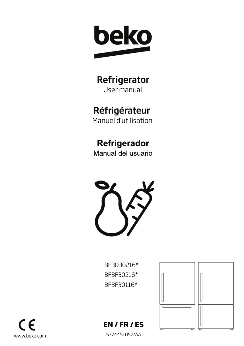 Imagen de la primera página del manual del dispositivo BFBF30216SSIML