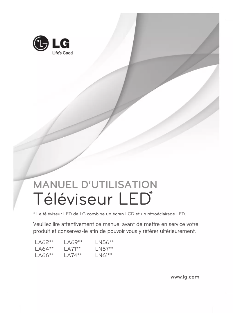 Image de la première page du manuel de l'appareil 47LA6600