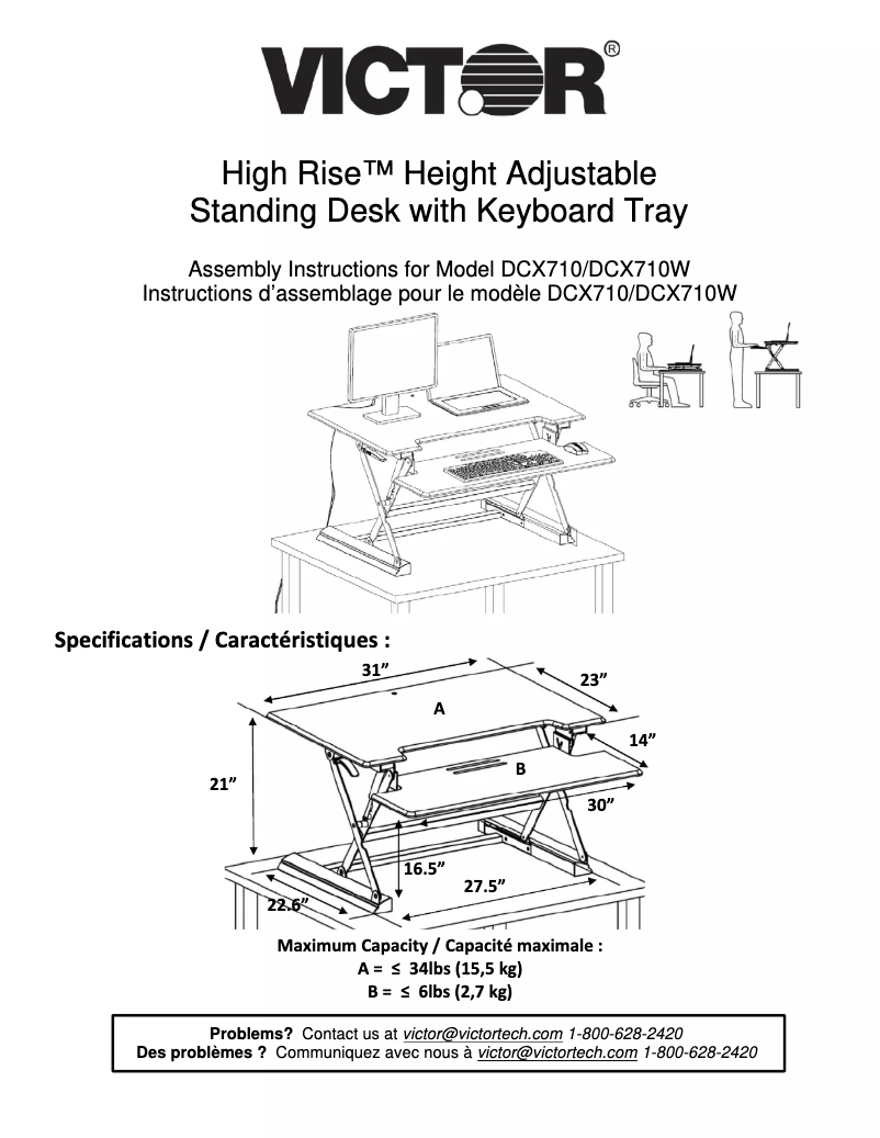 Page 1 de la notice Manuel utilisateur Victor High Rise DCX710G