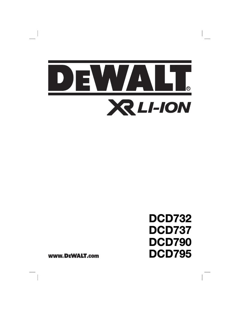 Page 1 de la notice Manuel utilisateur DeWalt DCD737