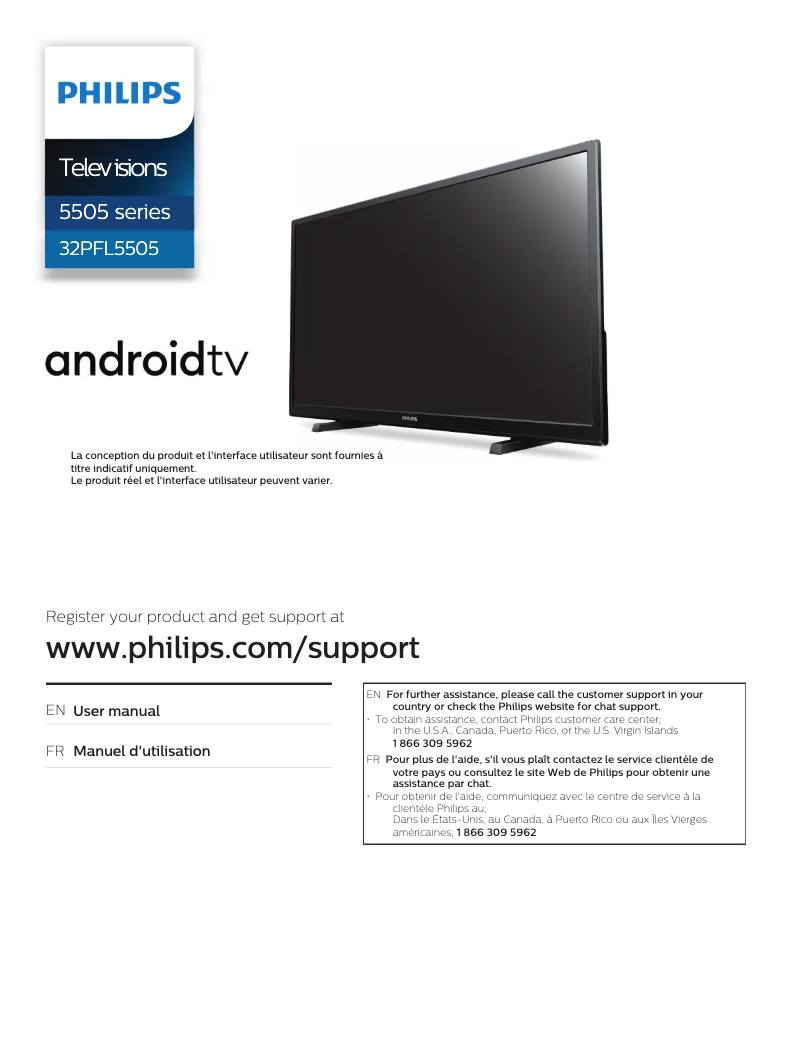 Image de la première page du manuel de l'appareil 32PFL5505