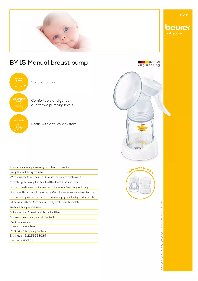 Image de la première page du manuel de l'appareil BY 15