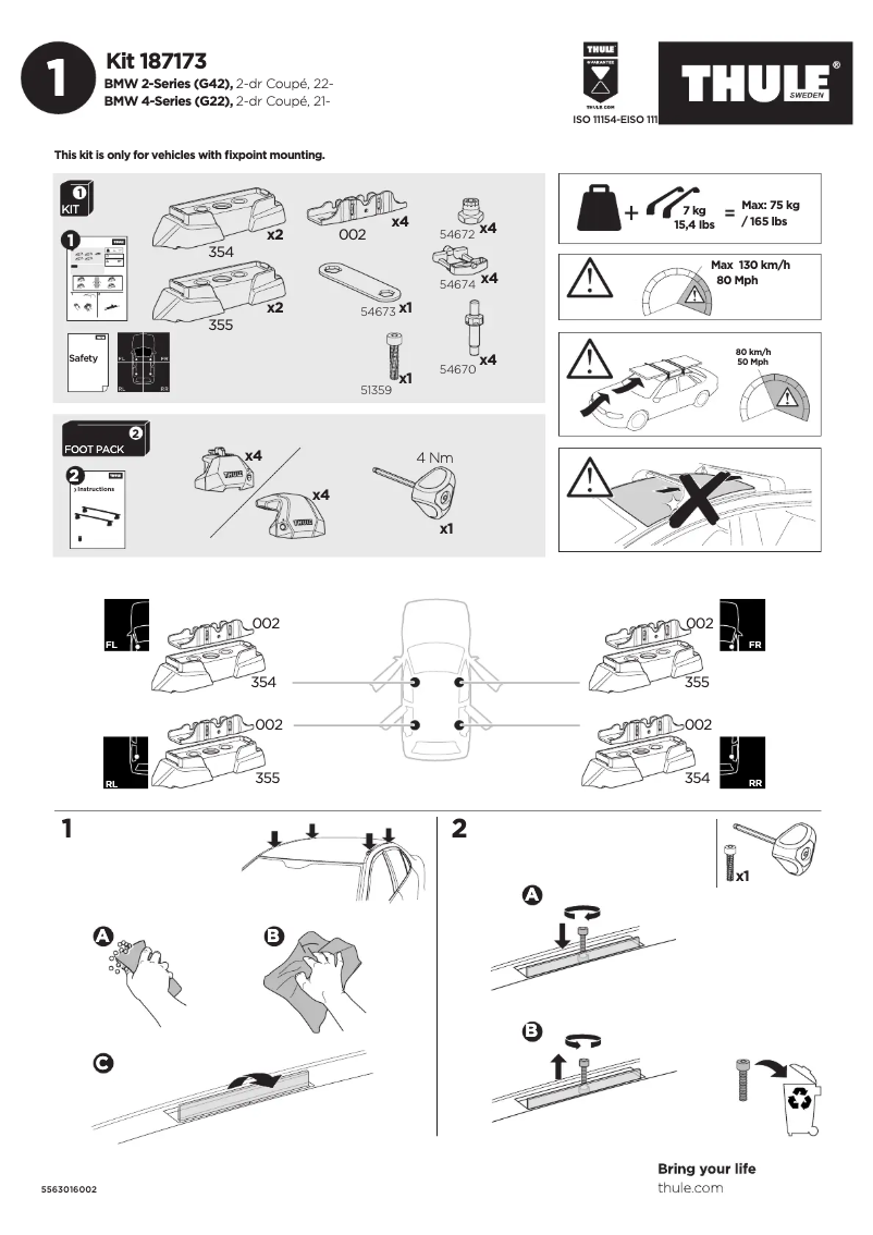 Image de la première page du manuel de l'appareil Kit 187173