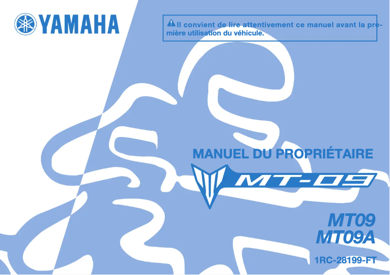 Page 1 de la notice Manuel utilisateur Yamaha MT09 (2015)