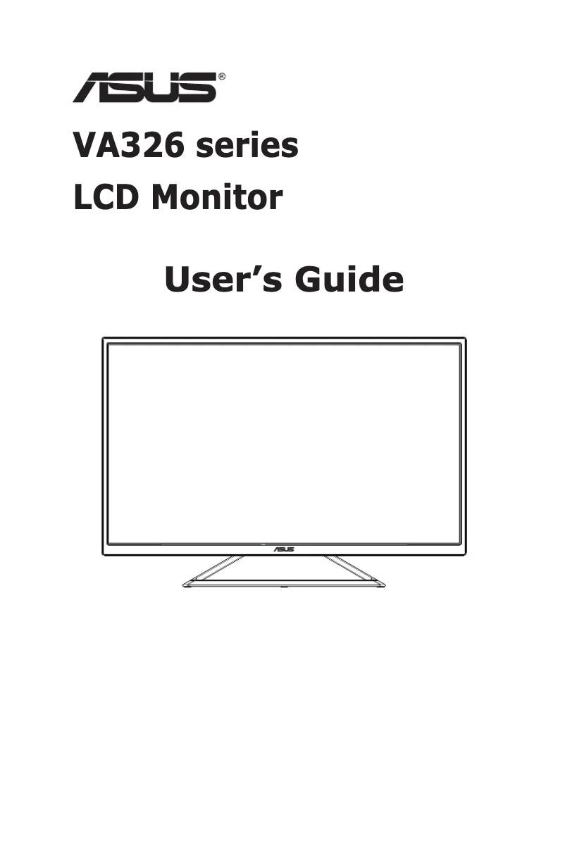 Page 1 de la notice Manuel utilisateur Asus VA326HR