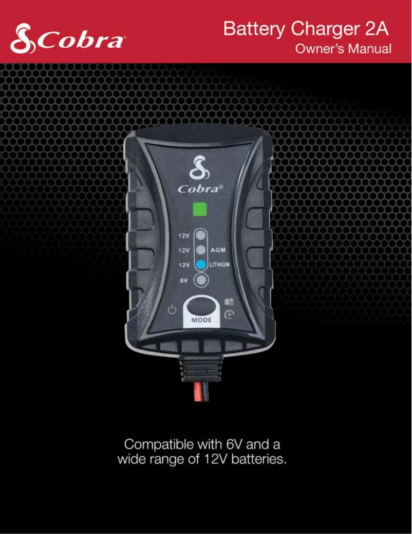 Page 1 de la notice Manuel utilisateur Cobra Battery Charger 2A