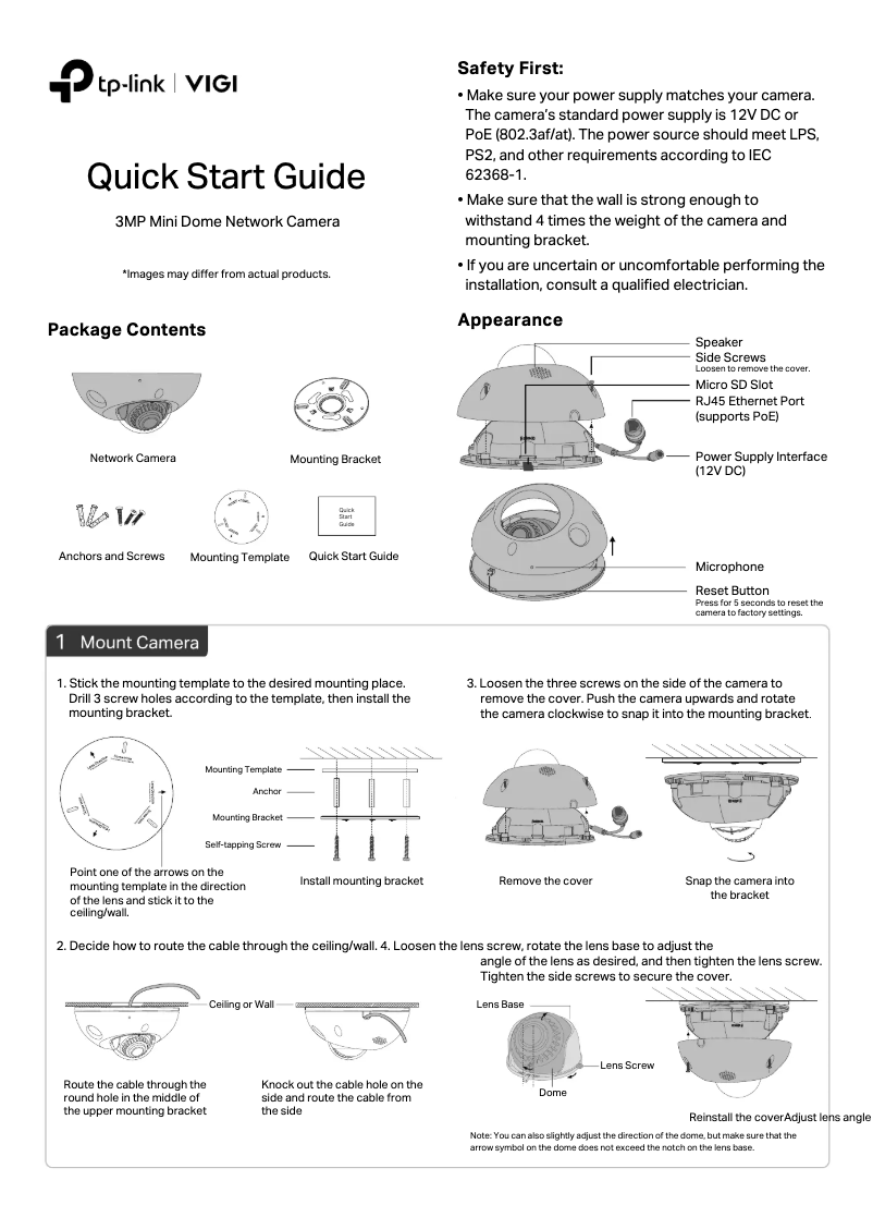 Page n°1 - Manuel utilisateur TP-Link VIGI C230I Mini