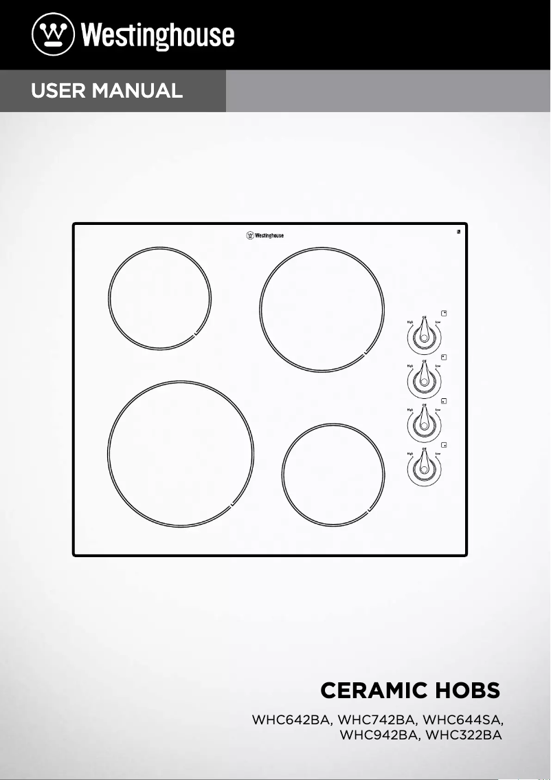 Página 1 del manual Manual de usuario Westinghouse WHC322BA