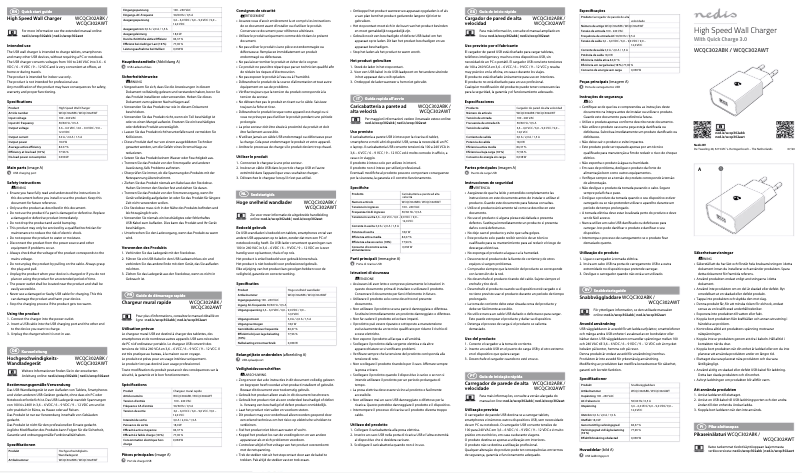 Page 1 de la notice Manuel utilisateur Nedis WCQC302AWT