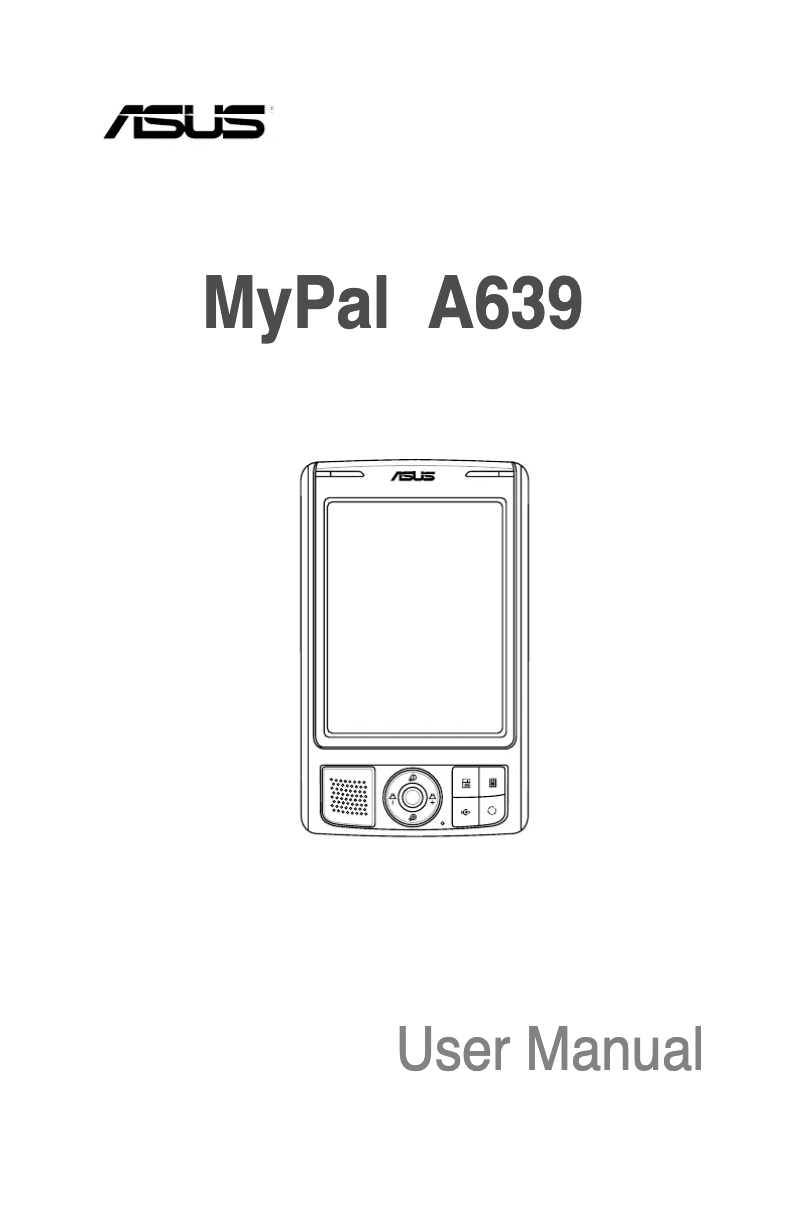 Image de la première page du manuel de l'appareil MyPal A639