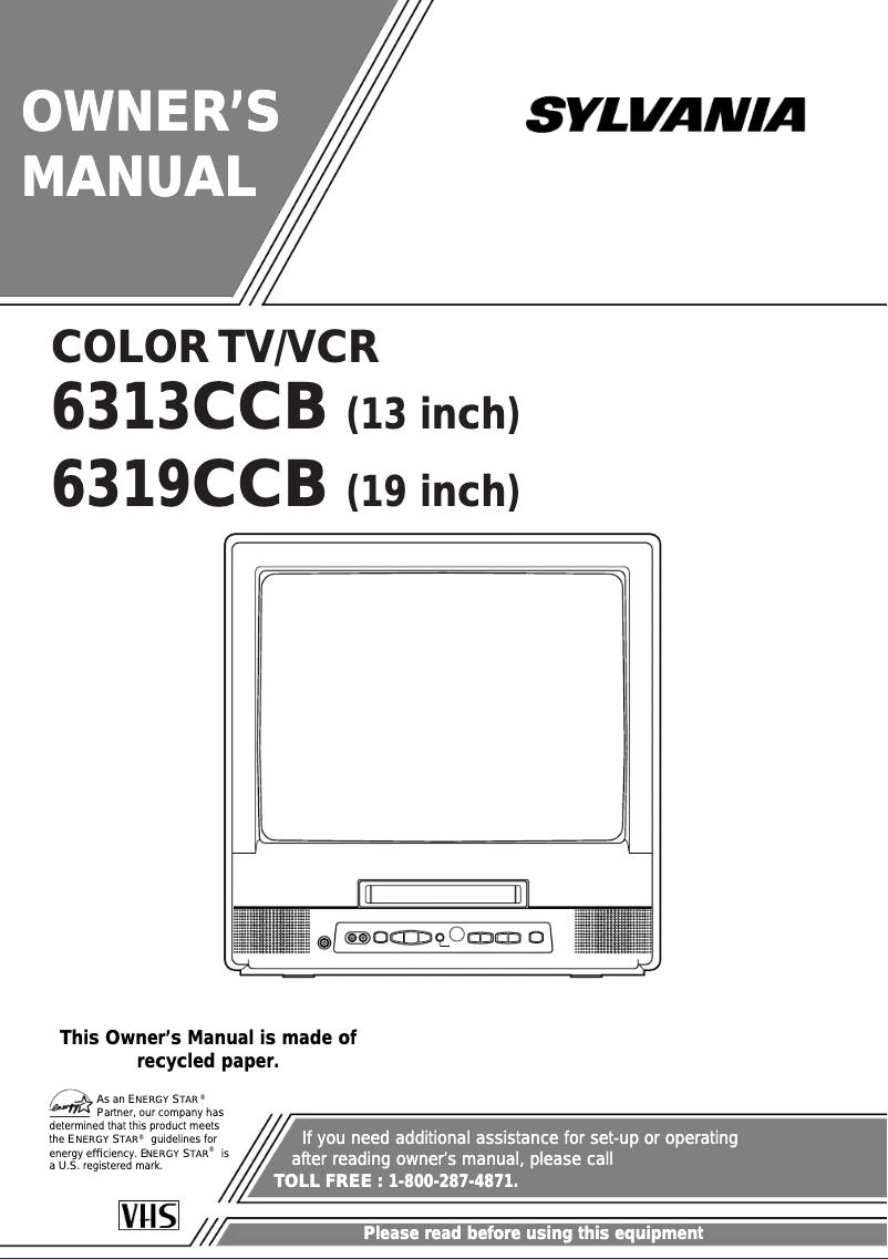 Page n°1 - Manuel utilisateur Sylvania 6313CCB