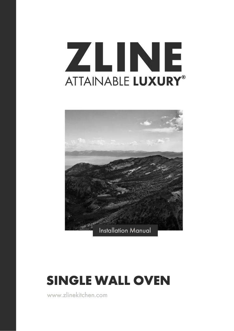 Página 1 del manual Guía de instalación ZLine AWSSZ-30-CB