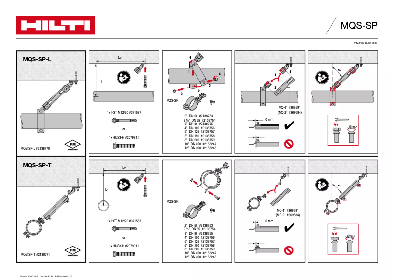 Imagen de la primera página del manual del dispositivo MQS-SP