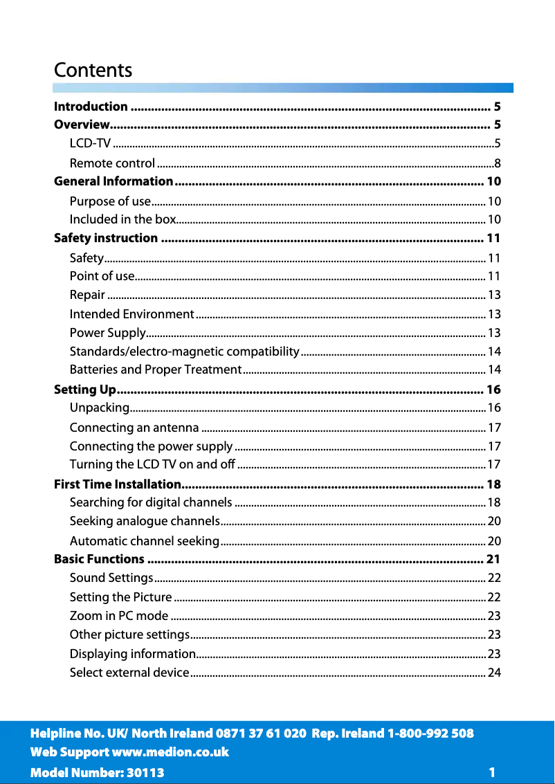 Página 1 del manual Manual de usuario Medion MD 30113