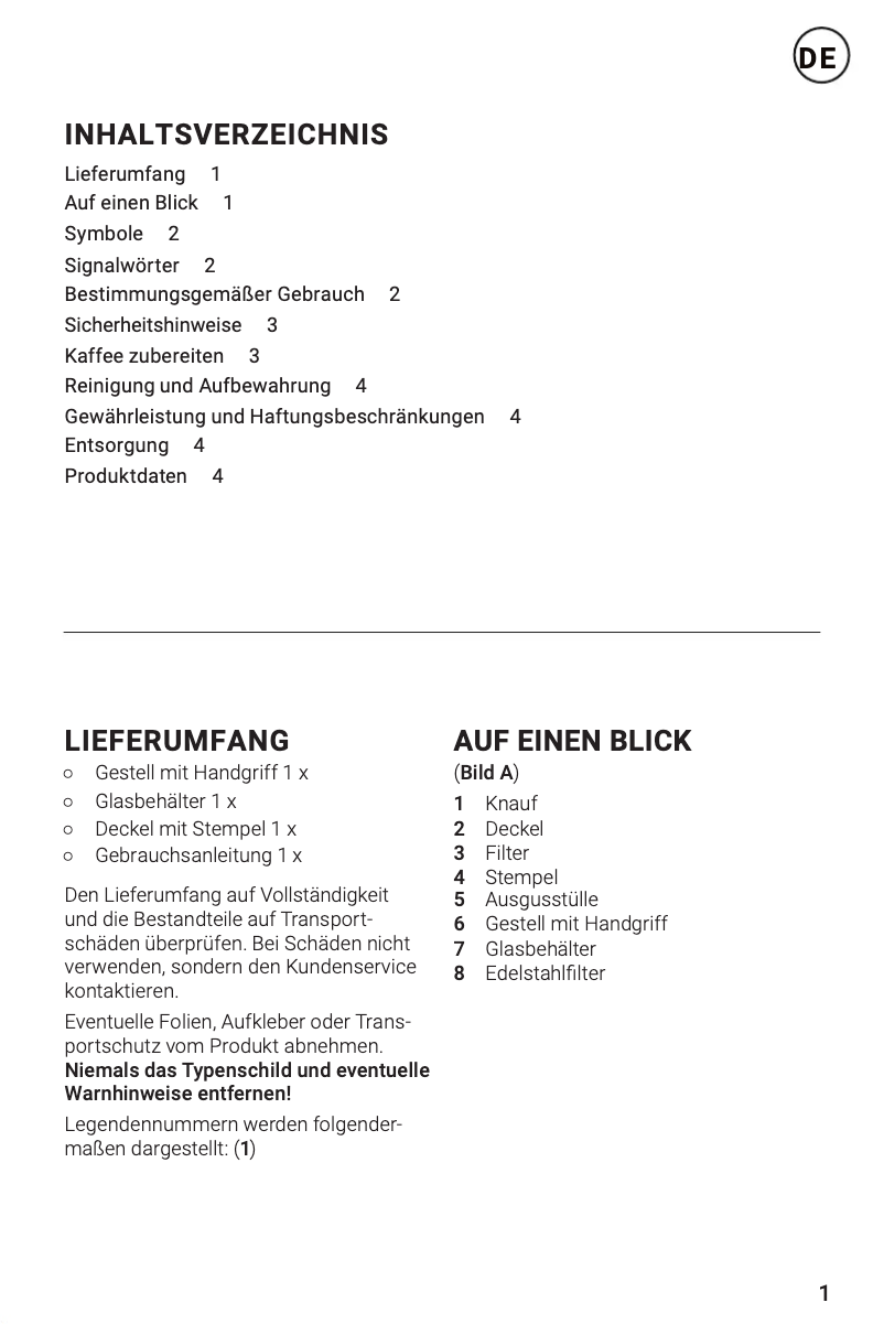 Image de la première page du manuel de l'appareil 02033