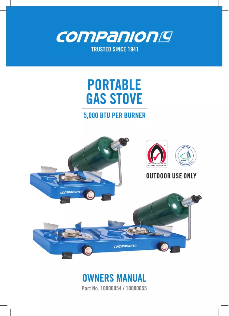 Page 1 de la notice Manuel utilisateur Companion 10000054