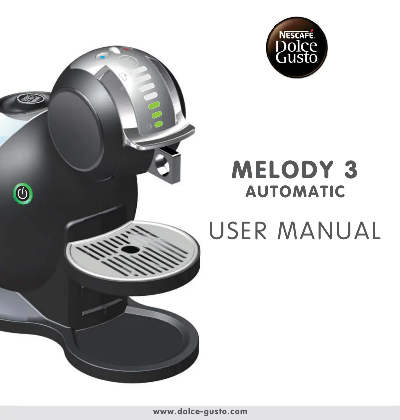 Page 1 de la notice Manuel utilisateur Krups Nescafé Dolce Gusto Melody 3 Automatic KP2308