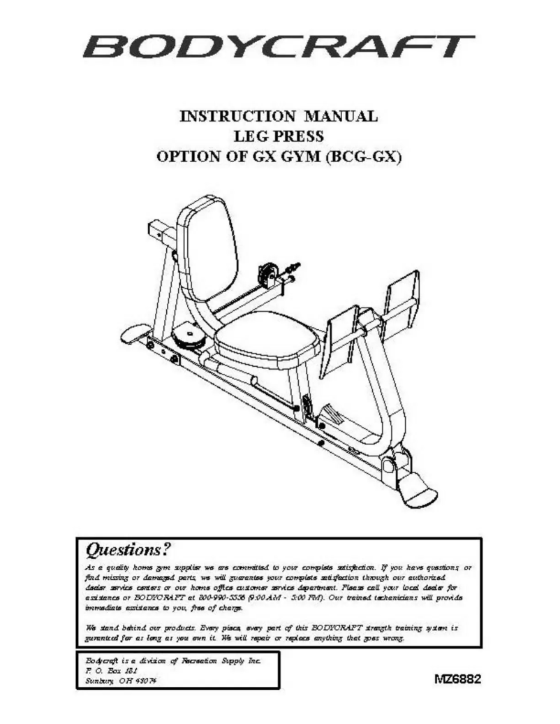 Image de la première page du manuel de l'appareil BCG-XG