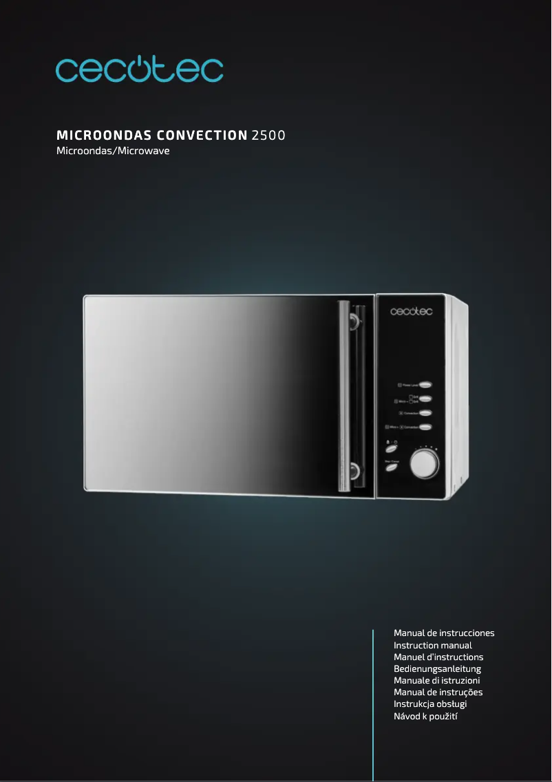 Page n°1 - Manuel utilisateur Cecotec Microondas Convection 2500