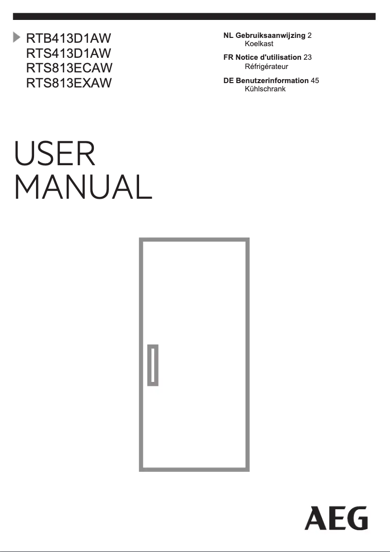 Página 1 del manual Manual de usuario AEG RTB413D1AW