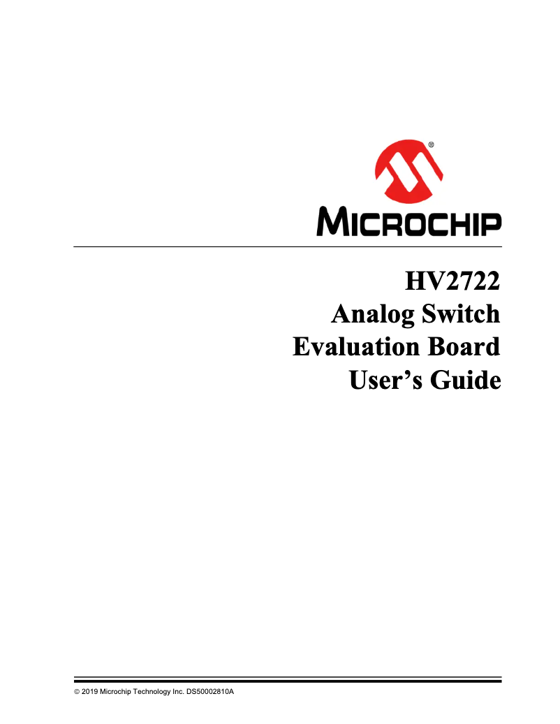 Page 1 de la notice Manuel utilisateur Microchip HV2721