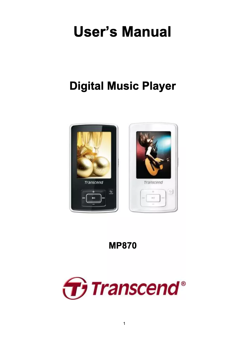 Image de la première page du manuel de l'appareil MP870