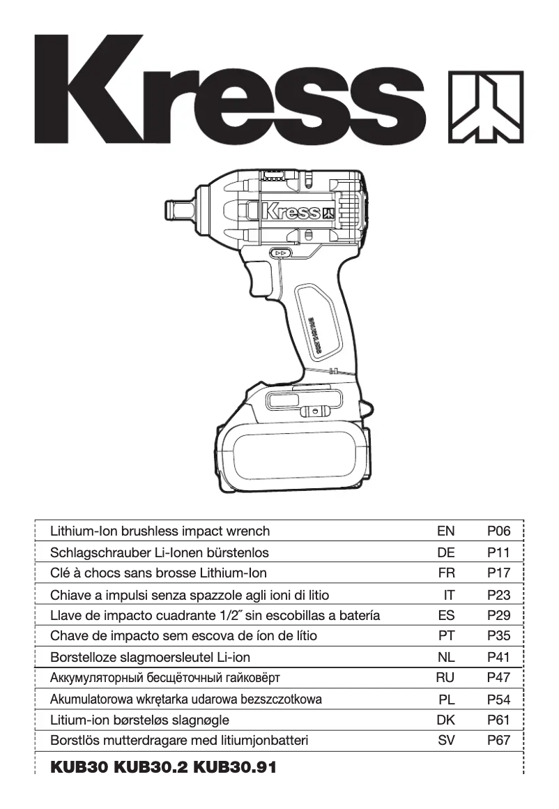 Page n°1 - Manuel utilisateur Kress KUB30.2