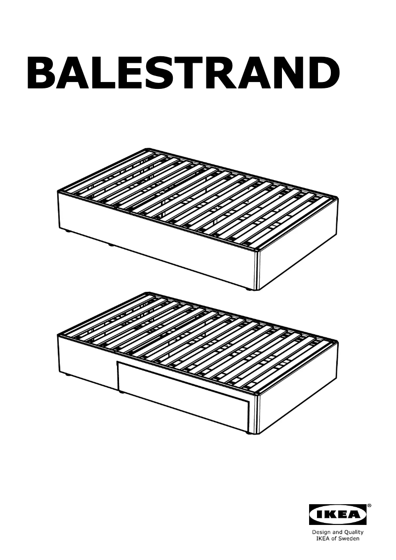 Page 1 de la notice Manuel utilisateur Ikea BALESTRAND 604.115.36
