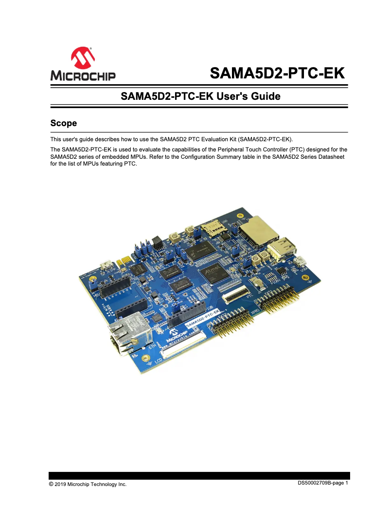 Page 1 de la notice Manuel utilisateur Microchip ATSAMA5D27C-LD1G