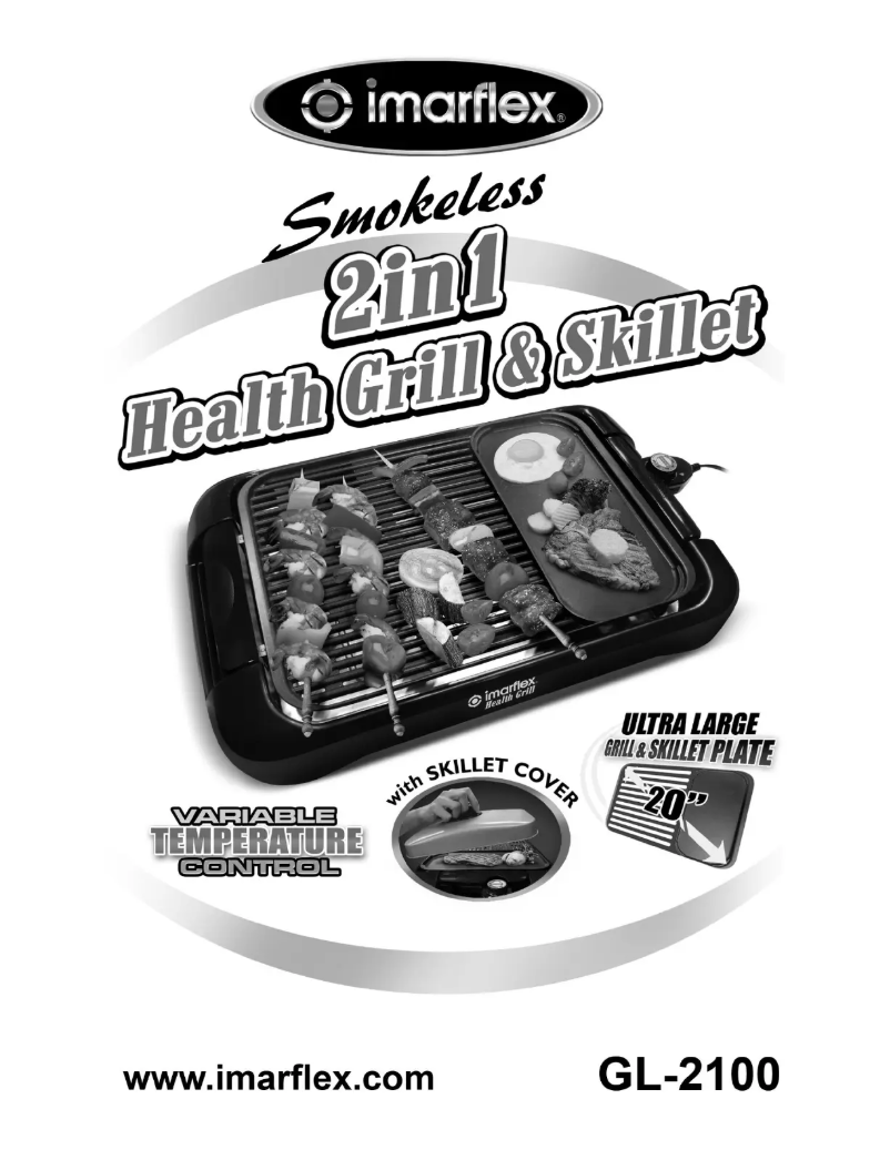 Image de la première page du manuel de l'appareil Health Grill GL-2100