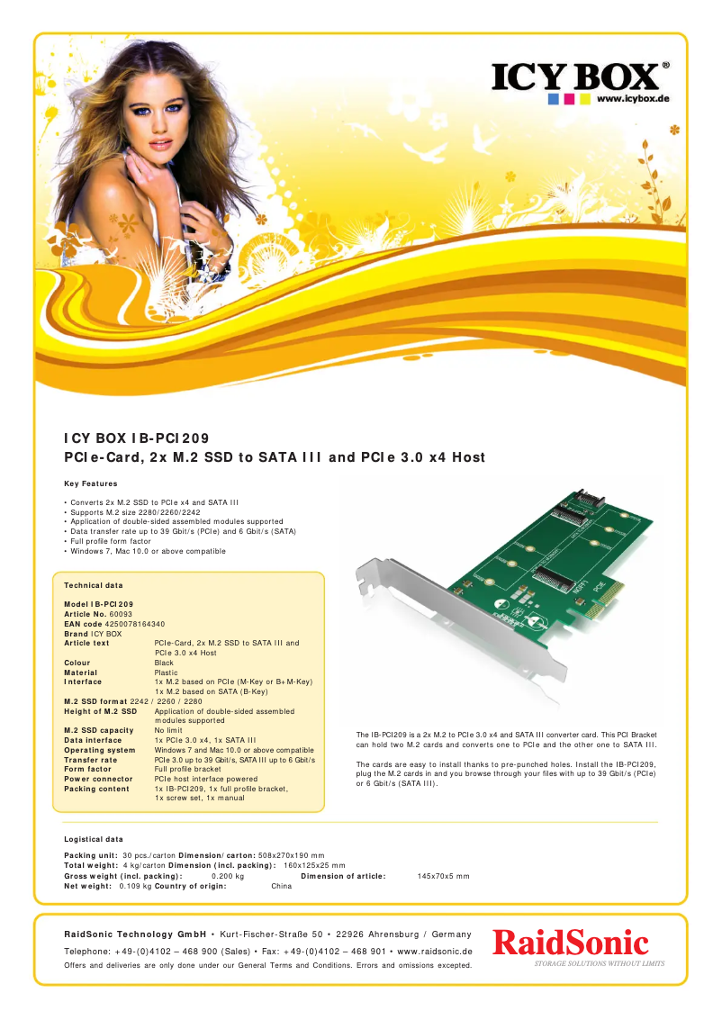 Page n°1 - Manuel utilisateur Icy Box IB-PCI209