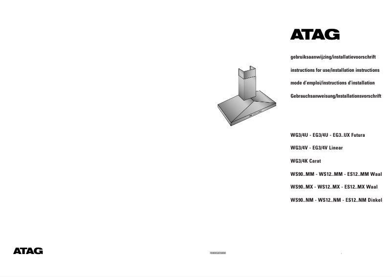Page 1 de la notice Manuel utilisateur Atag WS9092MM