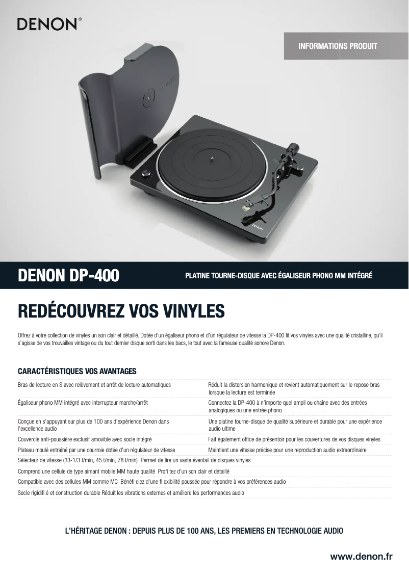 Image de la première page du manuel de l'appareil DP-400