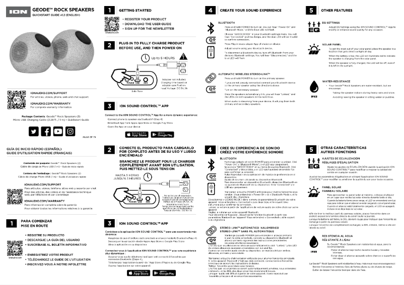 Page 1 de la notice Guide de démarrage rapide ION Geode