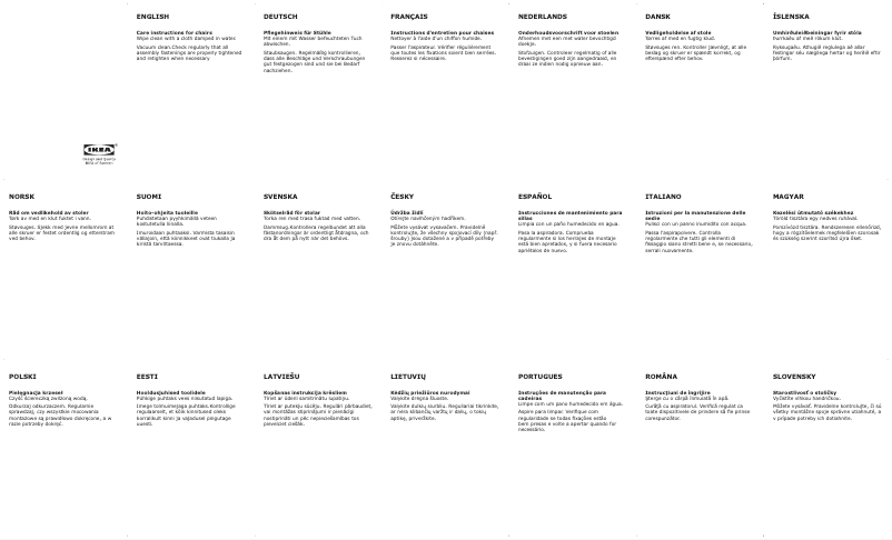 Page 1 de la notice Manuel utilisateur Ikea BALSBERGET