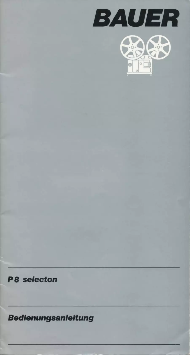 Image de la première page du manuel de l'appareil P8 Selecton